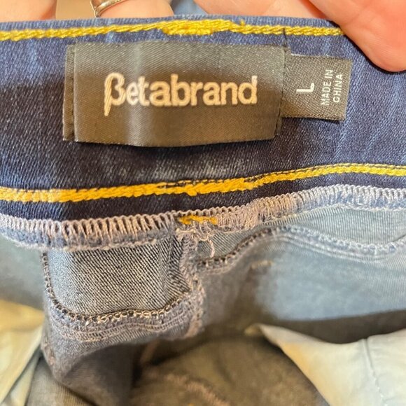Betabrand Women's Blue Straight Leg 4‎ Pocket Denim Jeans L - Picture 5 of 8
